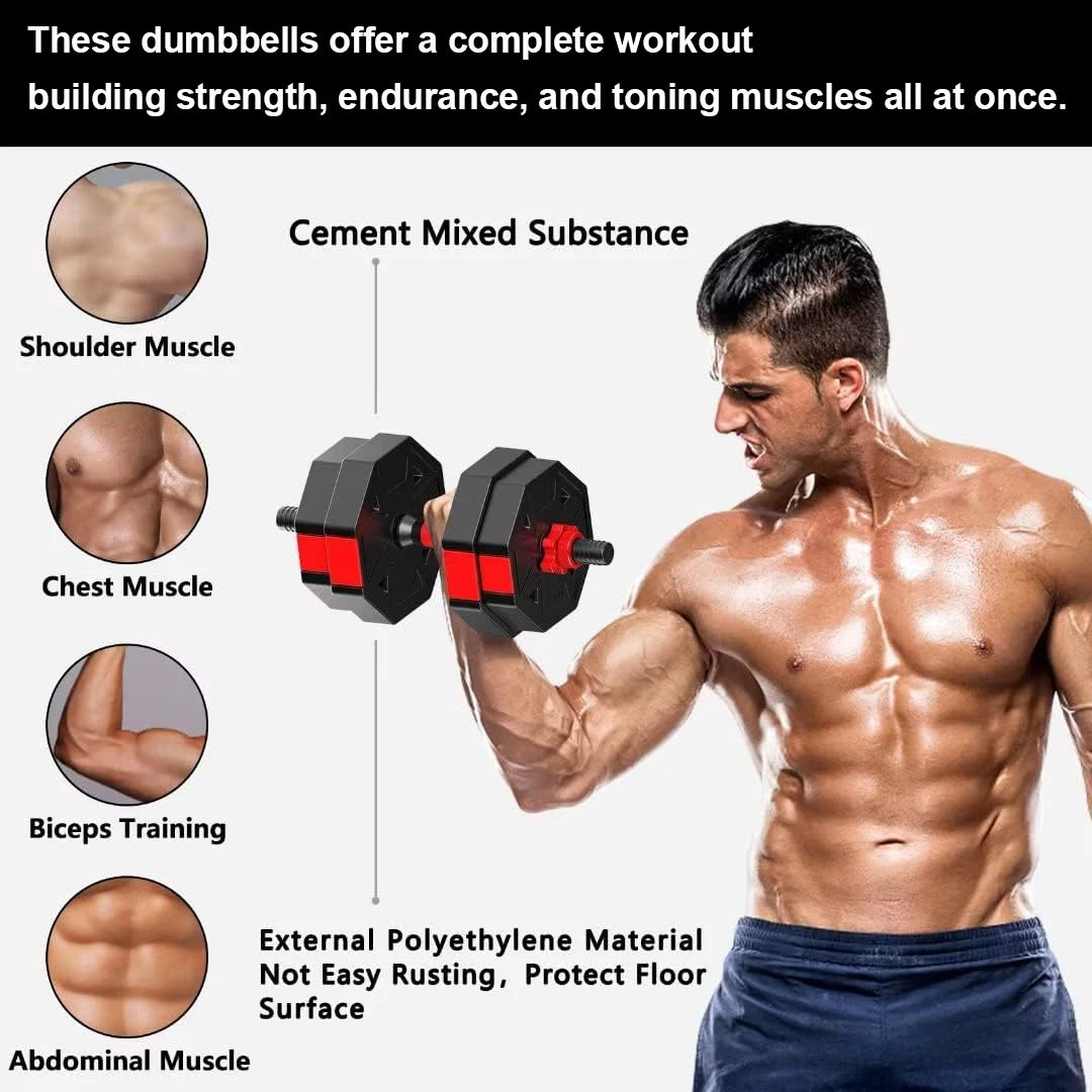 44LB Dumbbell to Barbell Set