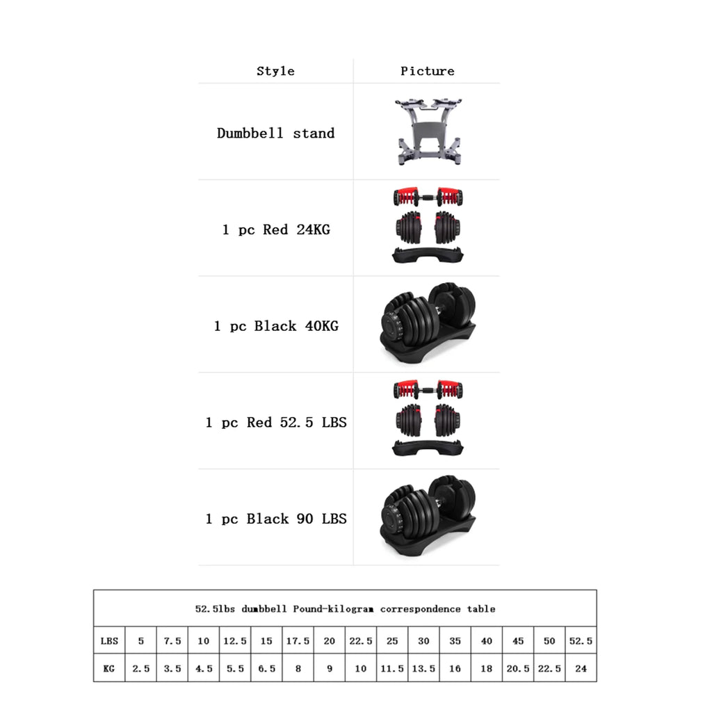 Sihao 24–40KG Adjustable Dumbbell Set