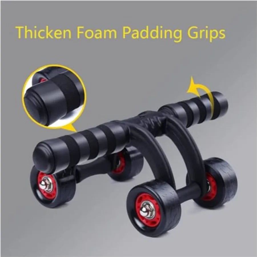 2-Pack 4-Wheel Ab Roller with Knee Mat