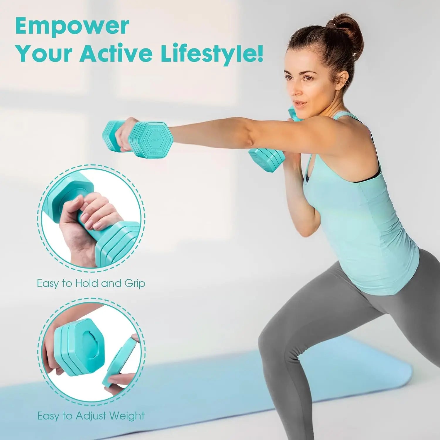 4-in-1 Women’s Adjustable Dumbbell Set