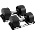 Quick Change Adjustable Dumbbells (Black)