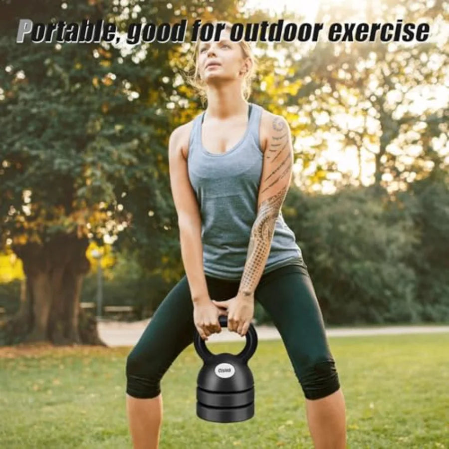 3-in-1 Adjustable Kettlebell (5–15LB)