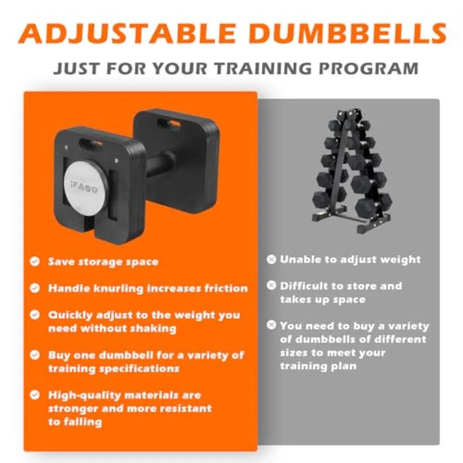 9-in-1 QuickLock Adjustable Dumbbells
