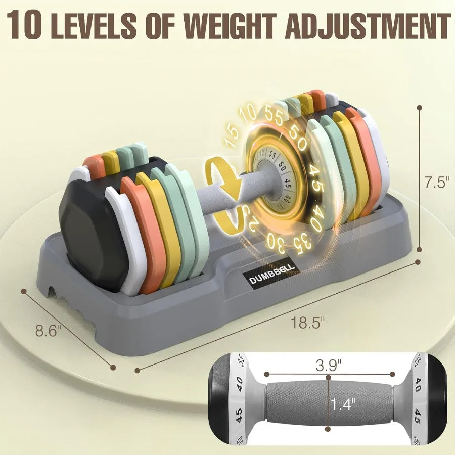 25–55LB Adjustable Dumbbell Pair