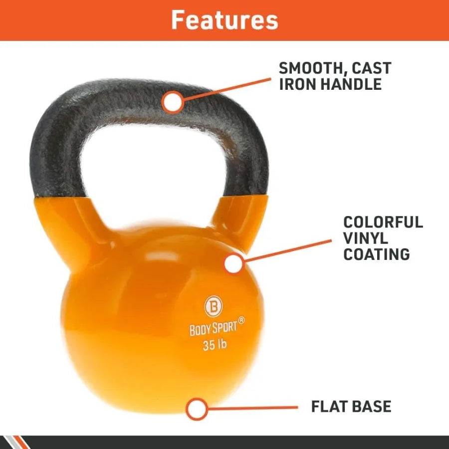 Body Sport Vinyl Coated Kettlebell
