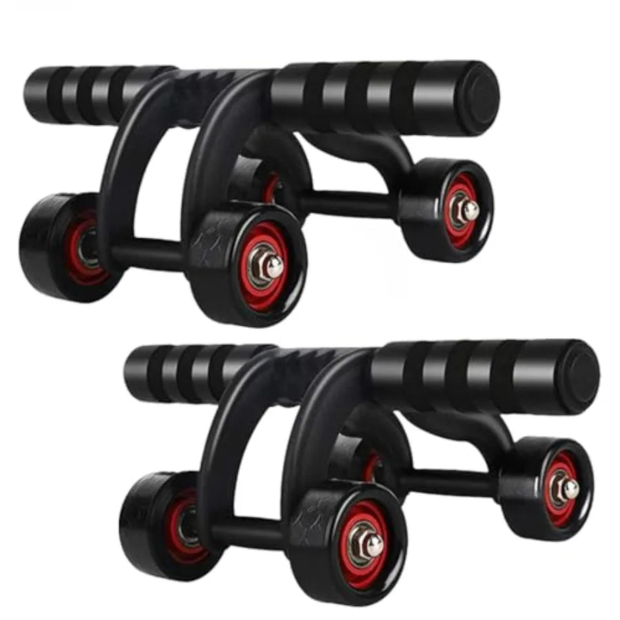2-Pack 4-Wheel Ab Roller with Knee Mat