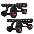2-Pack 4-Wheel Ab Roller with Knee Mat