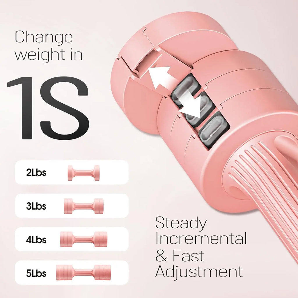 6-in-1 Adjustable Dumbbell Set (4–10LB)