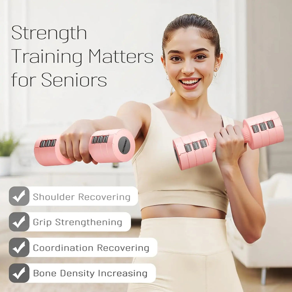 6-in-1 Adjustable Dumbbell Set (4–10LB)