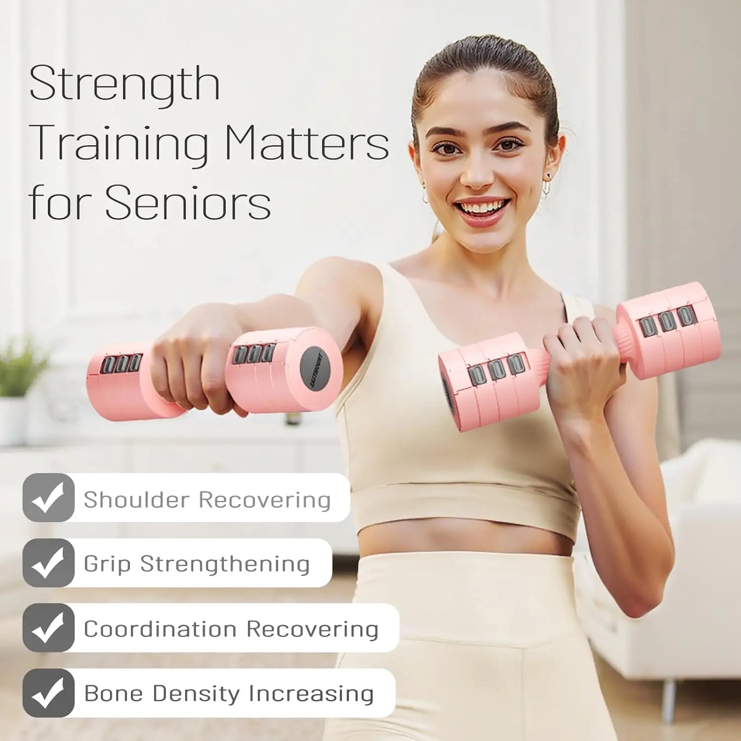 6-in-1 Adjustable Dumbbell Set (4–10LB)