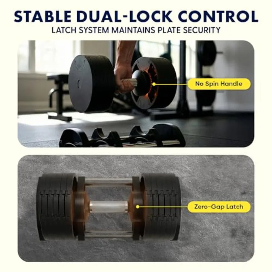Quick Change Adjustable Dumbbells (Black)