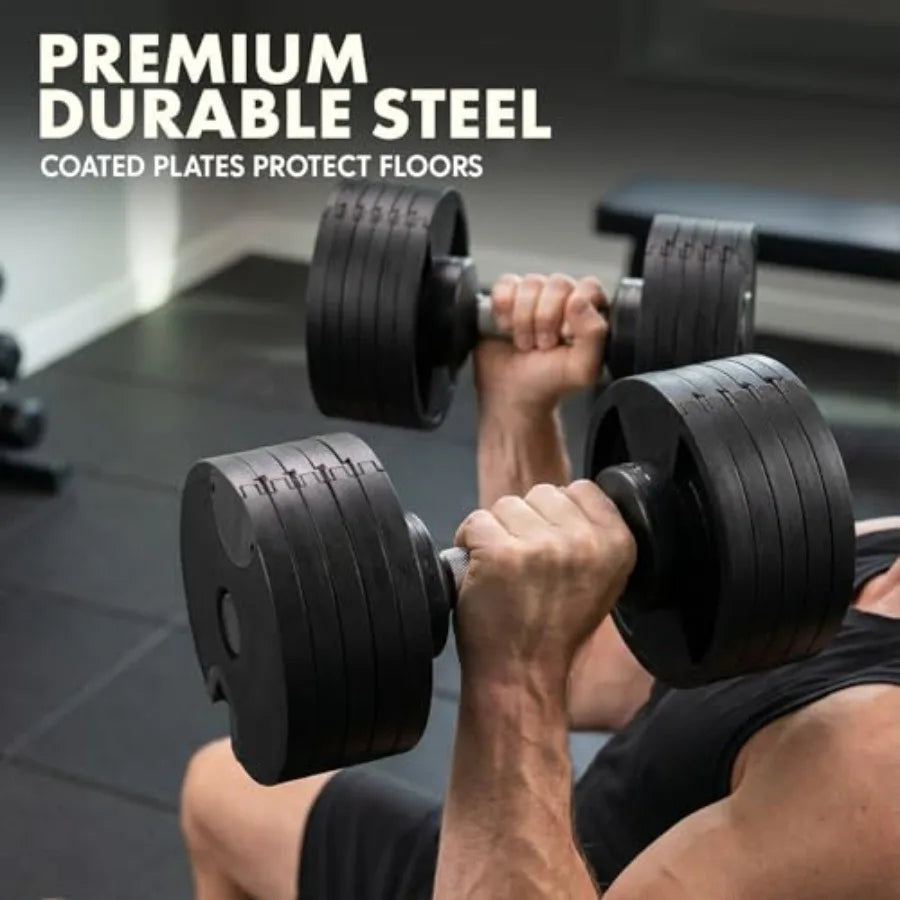 Quick Change Adjustable Dumbbells (Black)