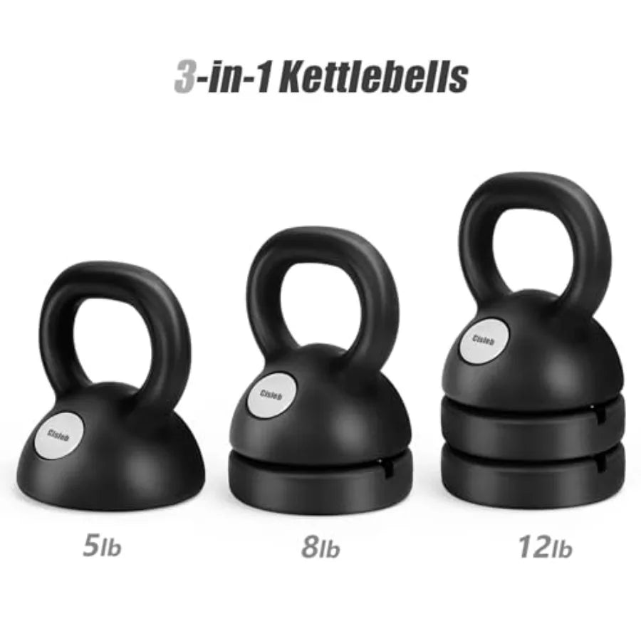 3-in-1 Adjustable Kettlebell (5–15LB)