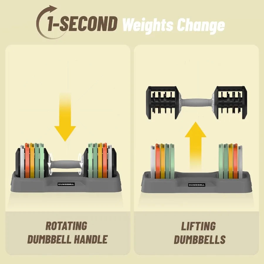 25–55LB Adjustable Dumbbell Pair