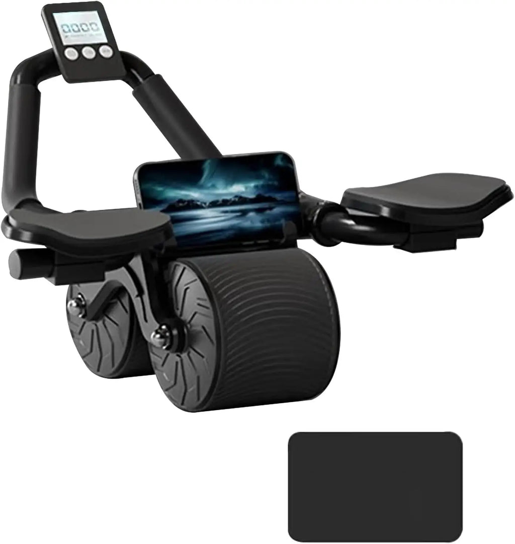 Auto Rebound Ab Roller with Elbow Support