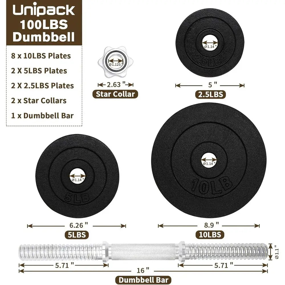 200LB Adjustable Dumbbell Pair