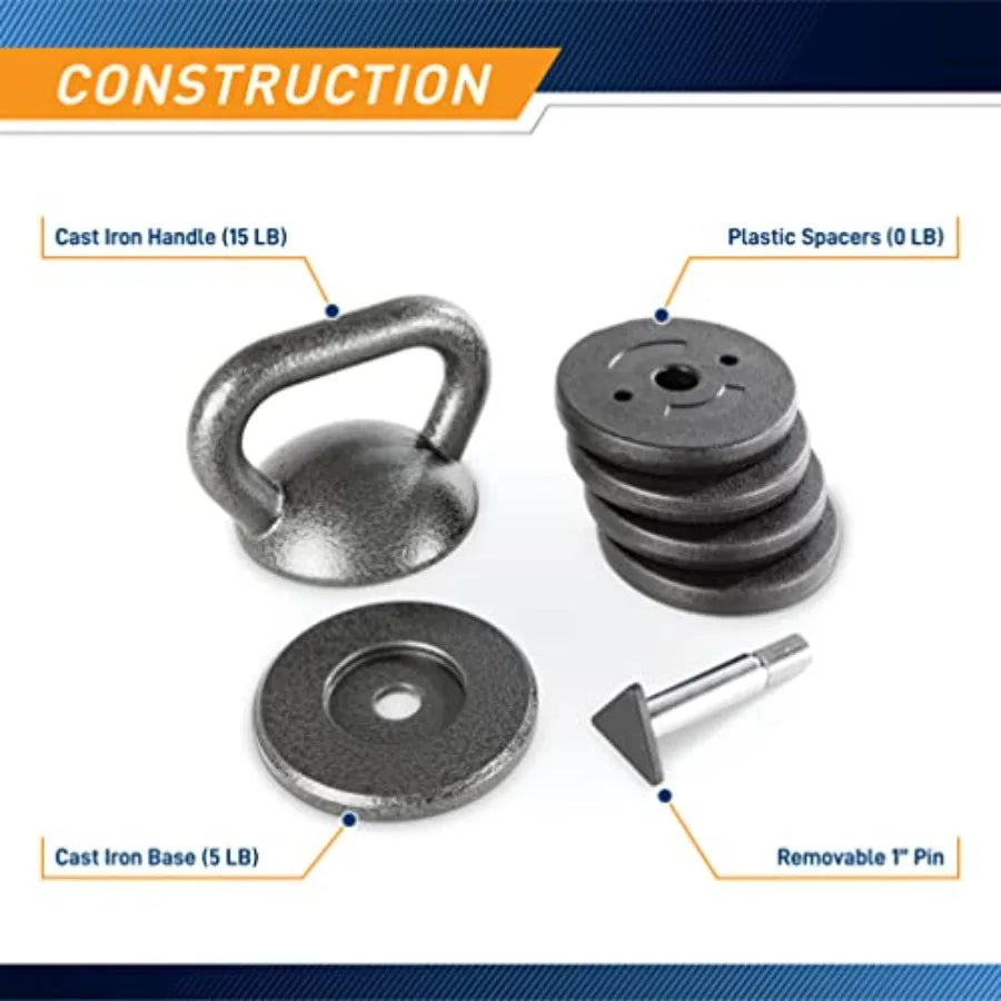 Adjustable Cast Iron Kettlebell
