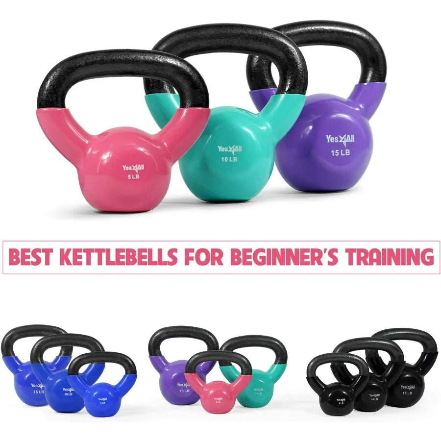 Vinyl Coated Cast Iron Kettlebell